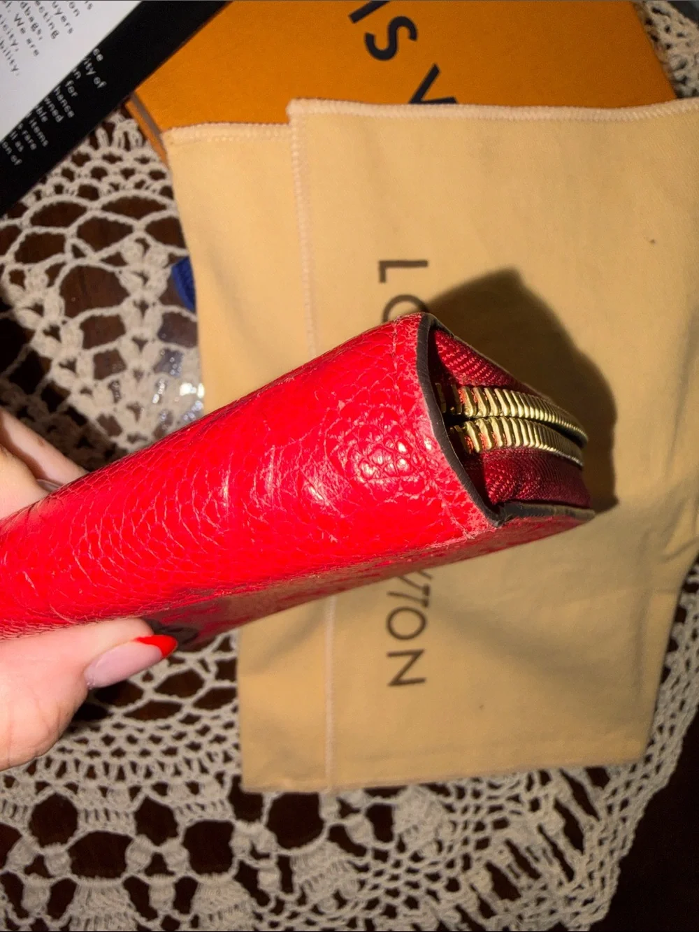 Louis Vuitton Red Zip Wallet 2020